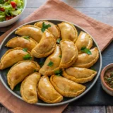 Bandeja de empanadillas hechas en el horno