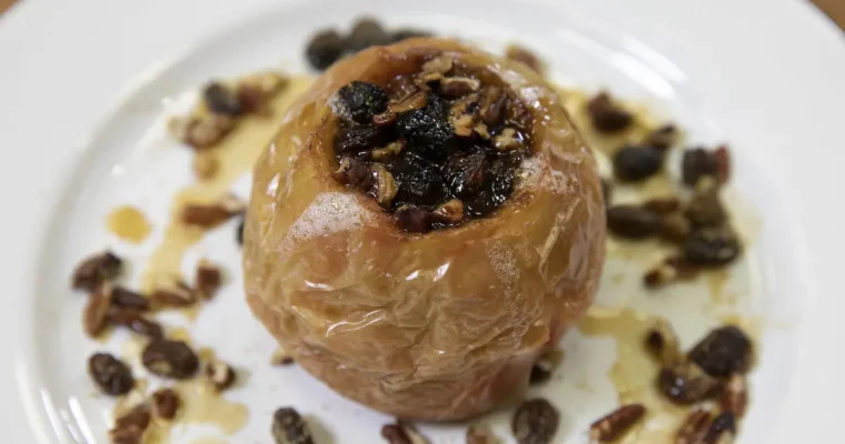 Manzana asada al microondas