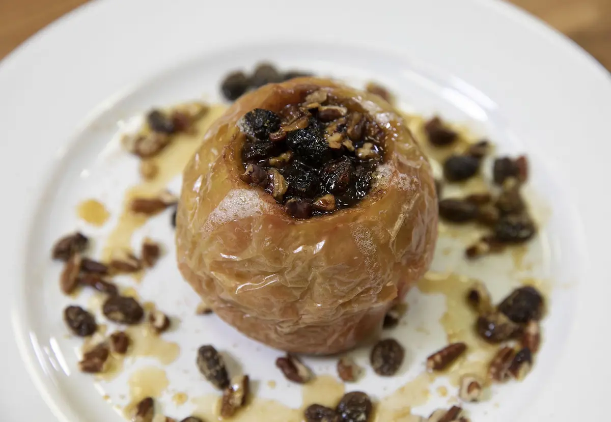 Manzana asada al microondas