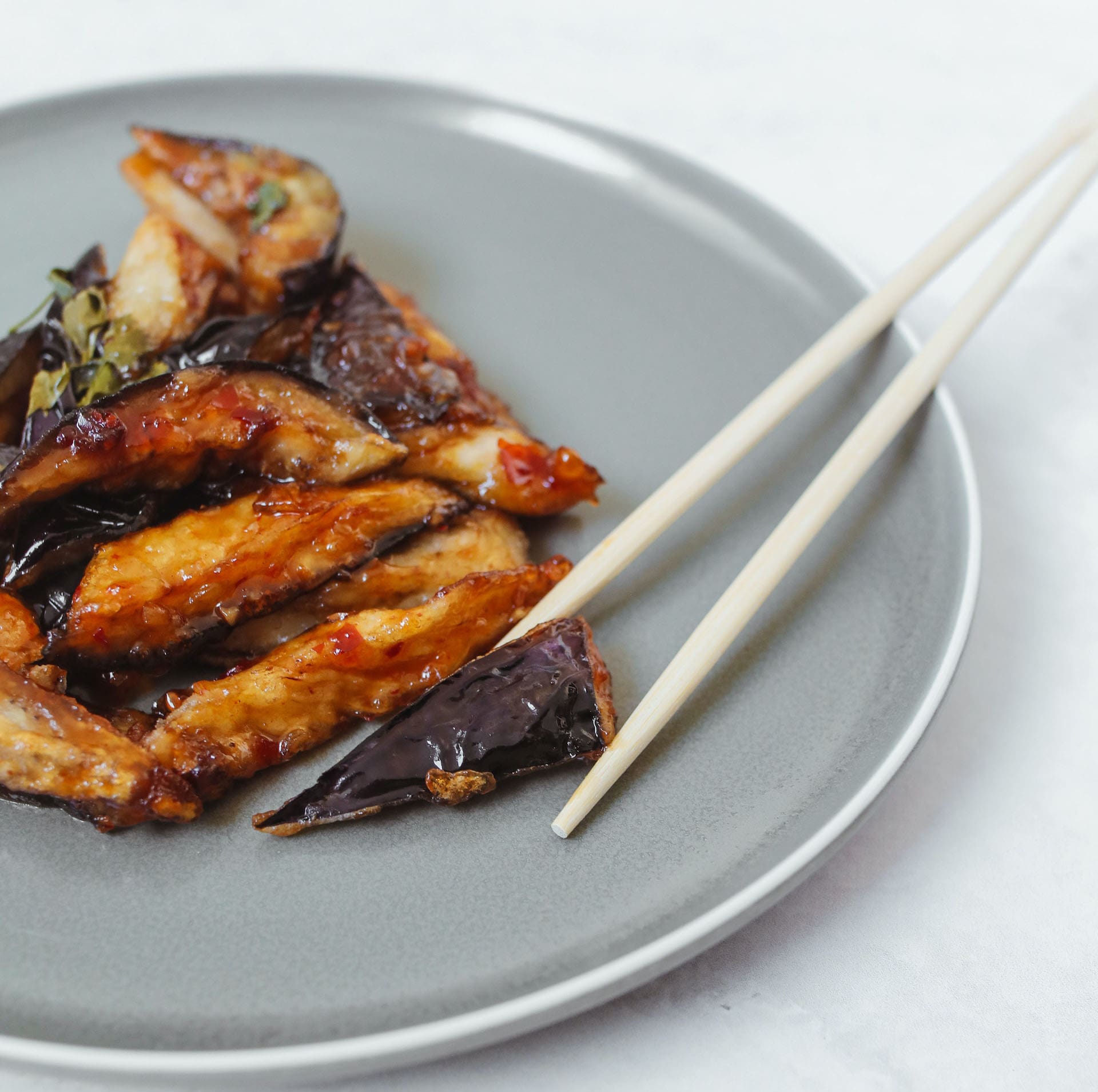 Berenjena a la miel de caña