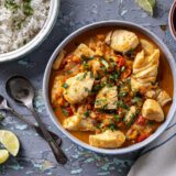 bacalao con tomate y pimiento