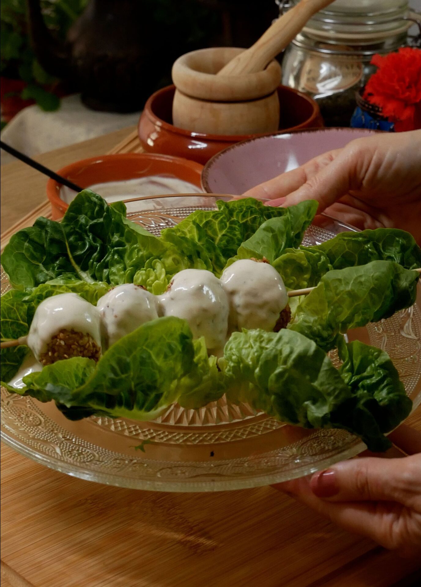 Pinchos de pollo (versión bolas)