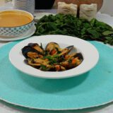 Mejillones en salsa picante tailandesa