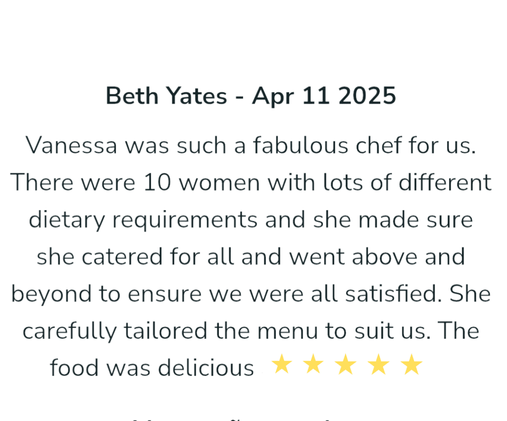 Reseña chef privada