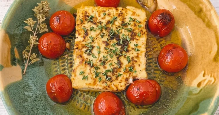 Queso al horno al estilo griego