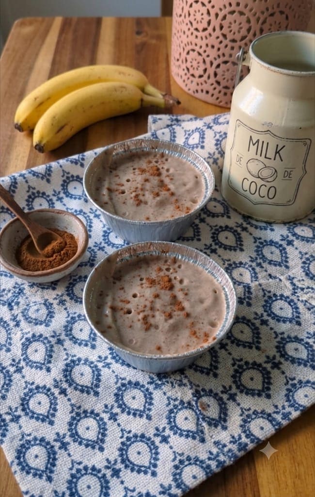 Helado de plátano cremoso y saludable