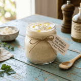 tarro de mayonesa hecha con queso fresco y sin huevo